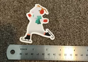 RARE Salesforce Cloudy the Goat Ice Skating Holiday Sticker - Picture 1 of 1