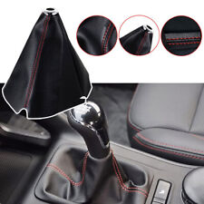 Universal Red + Black PU Leather Car Gear Manual Shifter Shift Boot Accessories