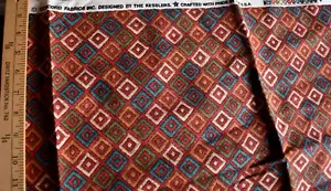 MULTI DIAMOND PATTERN THE KESSLERS CONCORD 100% COTTON FABRIC 54X44 INCHES - Picture 1 of 2