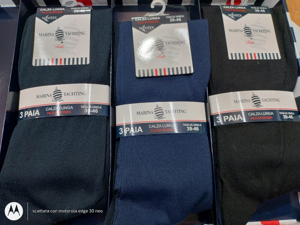 MARINA YACHTING Calza Corta Uomo Filo Di Scozia 3 PAIA assortiti 39