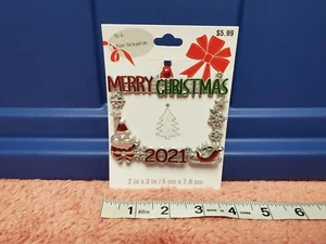 Studio Decor Christmas Ornament Frame 2021 Merry Christmas Frame Ornament 3.5" - Picture 1 of 3