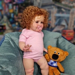 Bambola 26" Reborn Big Toddler Girl realistica fatta a mano Zoe giocattolo artistico da collezione - Foto 1 di 9