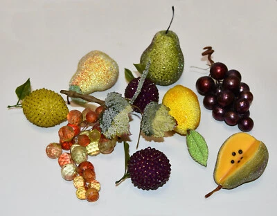 PUSH PIN Mezcla Azúcar De Colección Cuentas Fruta Limón Uvas Pera Bayas Plástico Lucite Foto 1 de 4