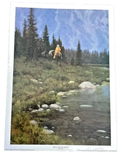 Between Mountain Showers Jim Rey Signed Numbered Litho #129/950 Western 26x19" - Picture 1 of 11
