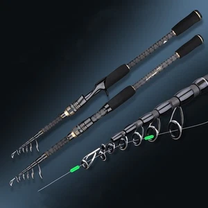 Caña de Pescar Telescópica Fibra de Carbono Duradera Cañas de Alta Sensibilidad Poste de Acción Rápida - Imagen 1 de 43