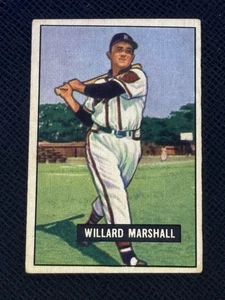 1951 BOWMAN BASEBALL CARD #98 WILLARD MARSHALL BOSTON BRAVES EX - Picture 1 of 2