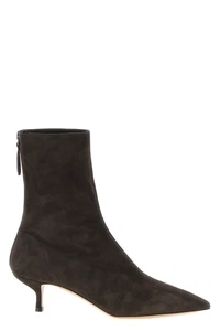 AQUAZZURA Montmartre Brown Suede 50mm Ankle Boots New & Authentic - Picture 1 of 4