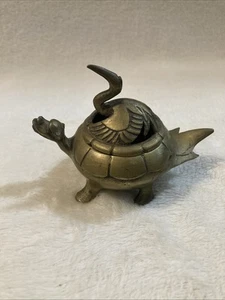 Vintage Brass Foo Dog Chinese Incense Burner - Picture 1 of 8