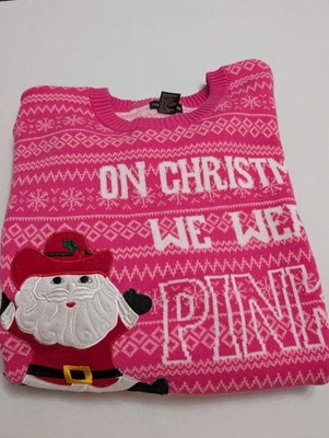 Alex Stevens En Navidad Usamos Rosa Santa Rosa 2x 100% Algodón Suéter Feo Foto 1 de 4