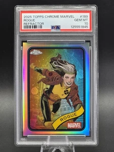 2025 Topps Chrome Marvel Rogue Refractor PSA 10 gemas como nuevo (¡Pop 1!!!) #189 - Imagen 1 de 2