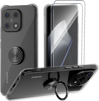 Cover Compatibile Con Xiaomi 15T 5G - Custodia Trasparente Silicone Con Anello R - Immagine 1 di 4