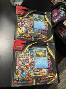 POKEMON MEGA EVOLUTIONS 3 PACK BLISTER SET OF TWO (2) NEW SEALED 6 PACKS! TCG SR - Picture 1 of 3