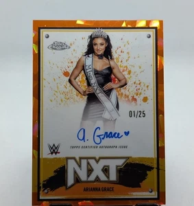 2025 Topps Chrome WWE Arianna Grace NXT Auto Orange Sapphire NXT-AGR /25 | NXT - Picture 1 of 2