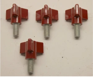 4-pack of Ammco 6854 Red Tri-Wing Knob for 3000, 4000 & 4100 Brake Lathe Knobs - Picture 1 of 2