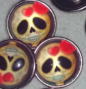 Skull Chunk/ Druckknopf/ Snap Button - Bild 1 von 2