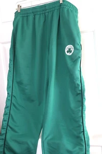 Boston Celtics Pants Mens 2XL/2XG Green NBA Pockets Black Stripe Pull On EUC - Picture 1 of 8
