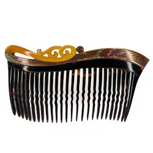 Peine japonés vintage hecho a mano de celuloide adorno para cabello Kanzashi: 23 de septiembre-j - Imagen 1 de 3