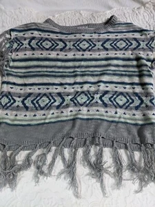 Justice girls sz. M tassle sleeveless striped sweater. Cute, fun - Picture 1 of 7