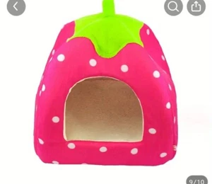 Strawberry Hamster Guinea Pig Chinchilla Cozy Bed - Picture 1 of 2