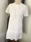 COACH New York white cotton Broderie Anglaise dress 12 NEW cruise