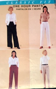 Uncut McCalls 3001 Sew Pattern 1 Hr Trousers High Waisted Pants Pocket Size 20 - Picture 1 of 4