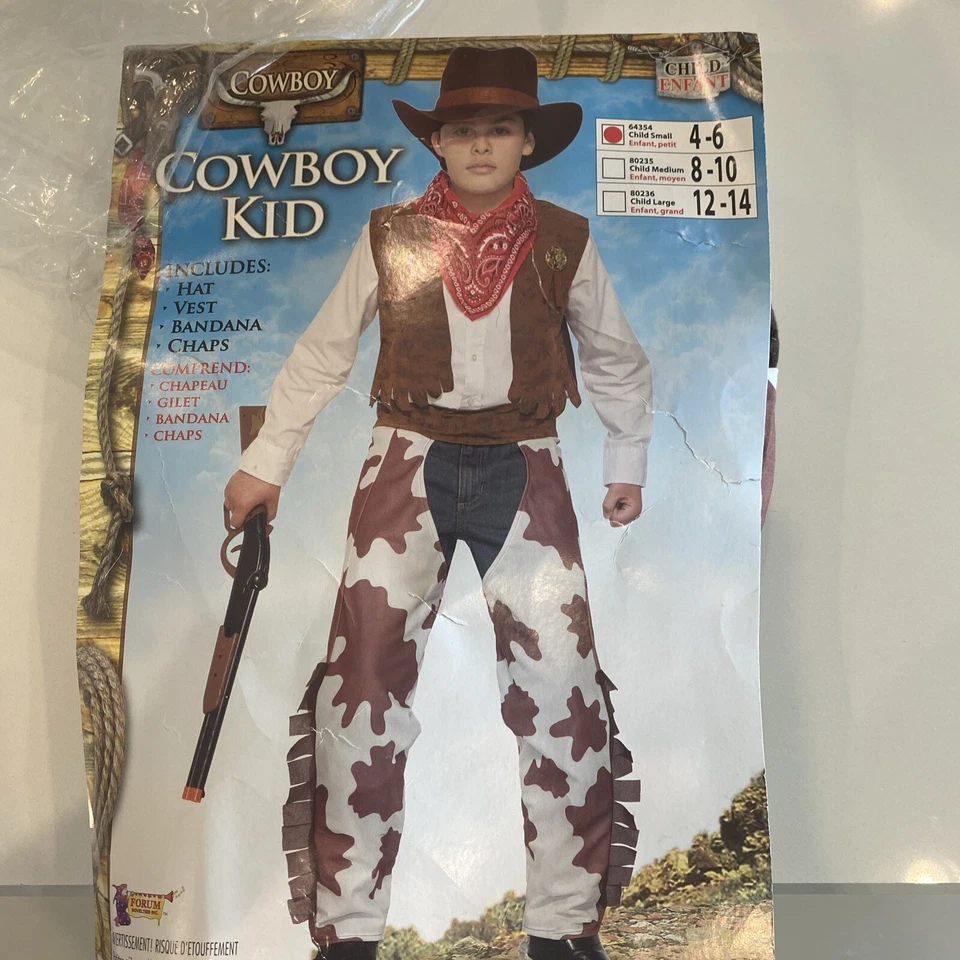 Forum Novelties Cowboy Western Kid Toddler Child Costume, small 4-6 - Image 1 of 1
