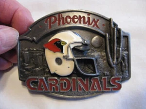 1988 Phoenix Cardinals Belt Buckle Pewter NFL Licensed Ltd Ed Numbered Siskiyou - Picture 1 of 5