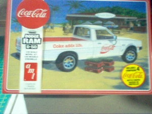 AMT 1980 Dodge Ram D50 Red & White Coca-Cola 1:25 Scale Model Kit - Picture 1 of 3
