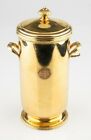 Cartier Solid 14k Yellow Gold And Glass Very Rare Vintage Lidded Ice Bucket