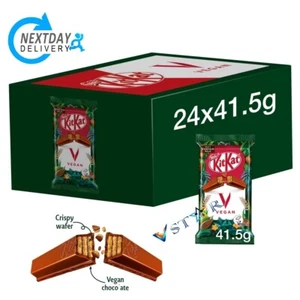 Kit Kat 4 Dedos Vegano Chocolate Galleta Bar 41.5g x 24 Barras Golosina BBD-31-7-25 - Imagen 1 de 1