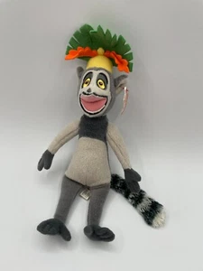 Peluche Ty Beanie Babies King Julien Penguins Of Madagascar Lemur 12" 2010 12" - Imagen 1 de 9