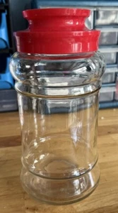 Vintage Anchor Hocking Glass Jar Canister Food Storage  Twist Lid 40oz Valentine - Picture 1 of 4