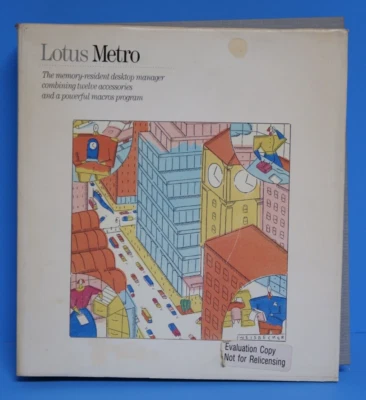 Software de programa de computadora Lotus Metro 5,25" disquete 1986 accesorios de escritorio Foto 1 de 4