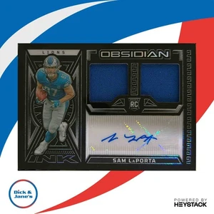 2023 Panini Obsidian Sam LaPorta Rookie Jersey Ink 181/199 Auto RC Detroit Lions - Picture 1 of 10