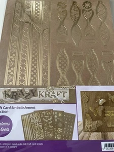16 Blatt Hunkydory Kraft Karte Verzierung Auswahl Schleifen Bordüren Buchstaben usw. - Bild 1 von 2