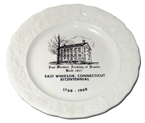 Piatto bicentenario East Windsor Academy Scantico Connecticut linea Lewtan Sabina - Foto 1 di 2