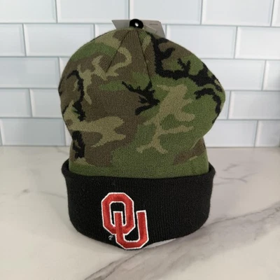 Oklahoma Sooners Sombrero Gorro Para Hombres Talla Única Verde Negro NCAA Fútbol Camuflaje Nike Foto 1 de 4