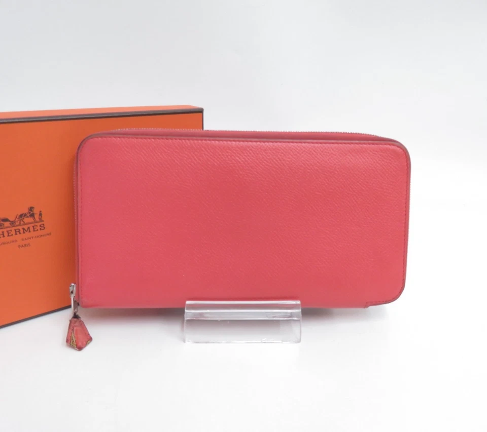 Auténtica billetera larga Hermes Azap de seda con cremallera alrededor F#45453 Foto 1 de 4