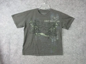 Atonement Shirt youth Boys Medium 10/12 Gray Graphic Dragons First Fantasy Tee - Picture 1 of 7