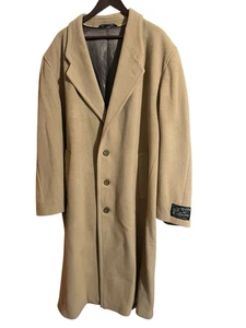 Il Telaio Tessuti Pregiati Herren Gr. 48R Kaschmir Wolle Langer Mantel Hellbraun Neu - Bild 1 von 9