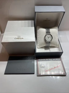 Herren Armbanduhr Edelstahl Quarz Omega De Ville mit Boxen und Booklet - Bild 1 von 11