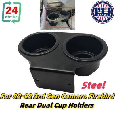 1SET Rear Dual Cup Holders Ashtray Replace For 3rd Gen Camaro Firebird 82-92  - Imagem 1 de 4