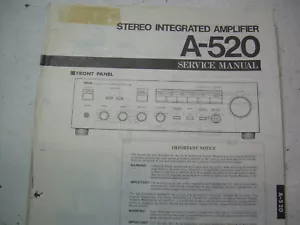Yamaha original manual de servicio con esquemas MODELO A-520 - Imagen 1 de 1