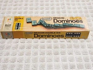 Wooden Dragon Dominos 1970 MILTON BRADLEY - Picture 1 of 10