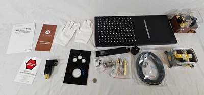 22'' Thermostatic Shower Combo Set Matte Black Handheld Sprayer Rainfall Waterfa - Image 1 of 4