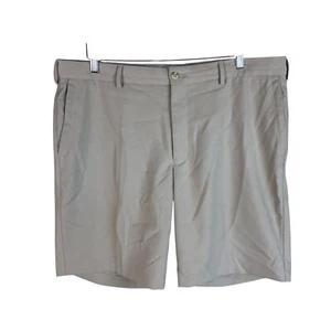 Peter Millar Mens Salem Performance Golf Shorts 38 Beige Stretch Wicking *read - Picture 1 of 7