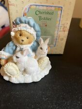 Cherished Teddies Sonja Holiday Cuddles With Rabbits 622818 Enesco 1994 Box