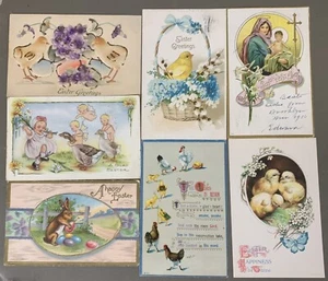 T5504   EASTER      POSTCARD LOT,  7  DIF. CARDS - Picture 1 of 2