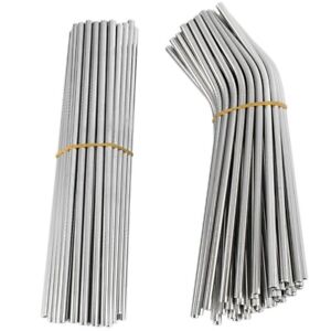 100pcs Metal Straws Can Be Reused 304 Stainless Steel Drinking Water Pipes8955