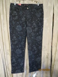 Ladies Size 16M Floral Print Straight Leg Lee Classic Fit Jeans Lovely! - Picture 1 of 9
